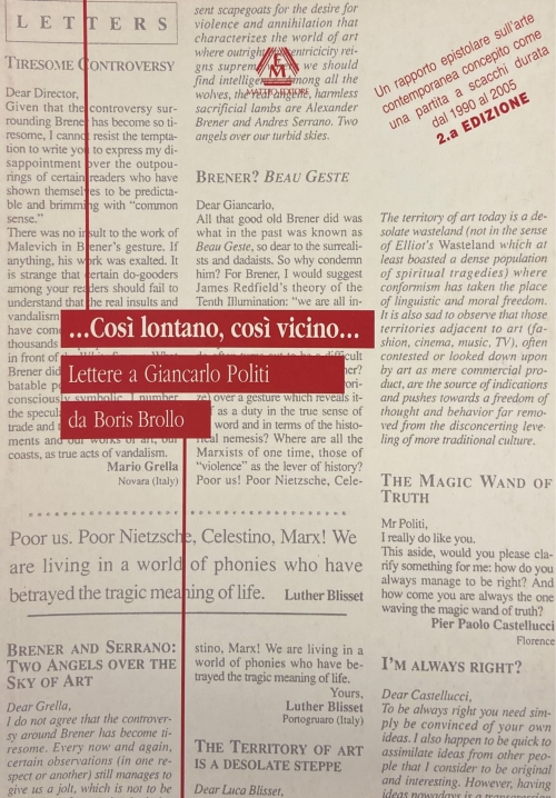 Così Lontano, Così Vicino - Lettere a Giancarlo Politi